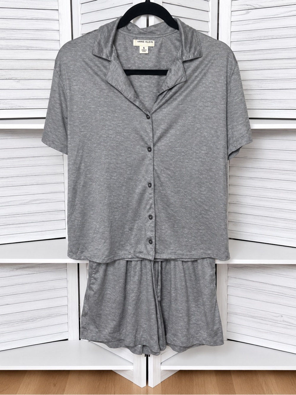 Anne Klein Gray 2-Piece Pajama Lounge Set Size Small